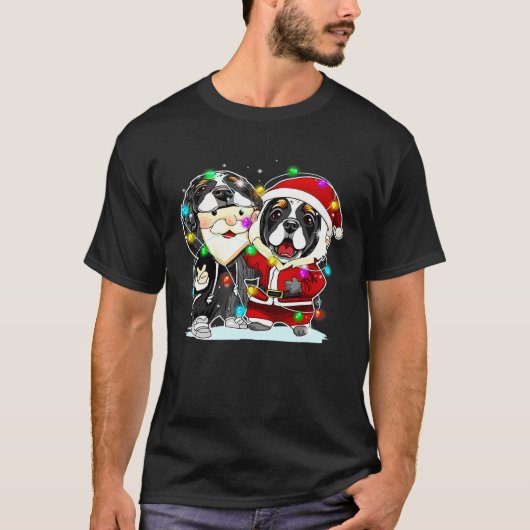 Black Cocker Spaniel mit Weihnachten im Weihnachts T-Shirt (Vorderseite)