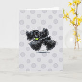 Black Cocker Spaniel Play Karte (Gelbe Blume)