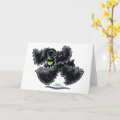 Black Cocker Spaniel Play Karte (Gelbe Blume)