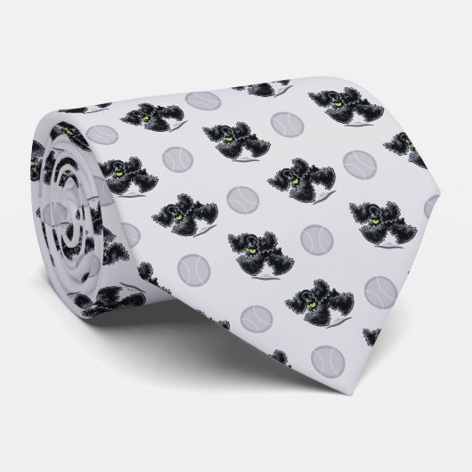 Black Cocker Spaniel Play Krawatte (Gerollt)