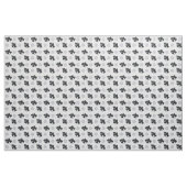 Black Cocker Spaniel Spielzeit Silver Stoff (Yard (91,4 cm))