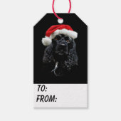 Black Cocker Spaniel Weihnachten Geschenkanhänger (Vorderseite)