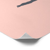 Black Cocker Spanisch Personalisierter Hund Name P Poster (Ecke)