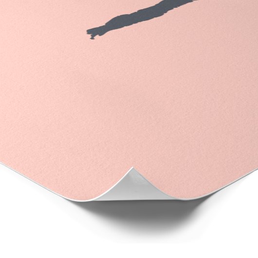 Black Cocker Spanisch Personalisierter Hund Name P Poster (Ecke)