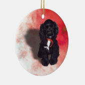 Black Cocker Spanisch Puppy - Abby Keramik Ornament (Rechts)