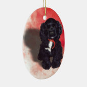 Black Cocker Spanisch Puppy - Abby Keramikornament (Rechts)
