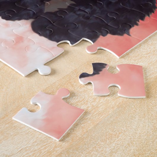 Black Cocker Spanisch Puppy - Abby Puzzle (Seite)