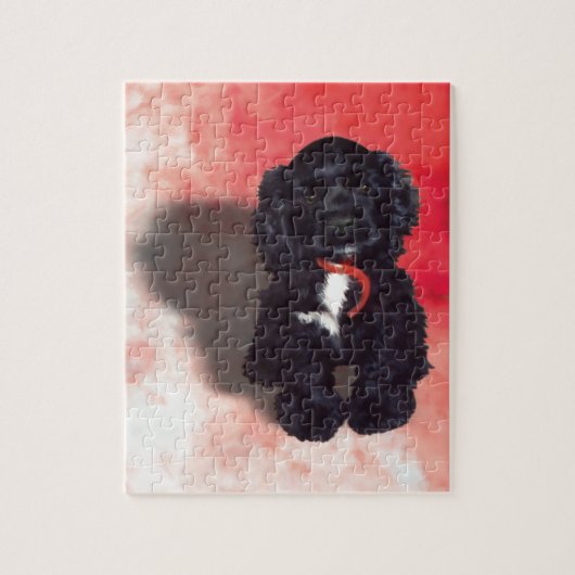 Black Cocker Spanisch Puppy - Abby Puzzle (Vertikal)