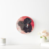 Black Cocker Spanisch Puppy - Abby Runde Wanduhr (Zuhause)