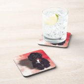 Black Cocker Spanisch Puppy - Abby Untersetzer (Rechte Seite)