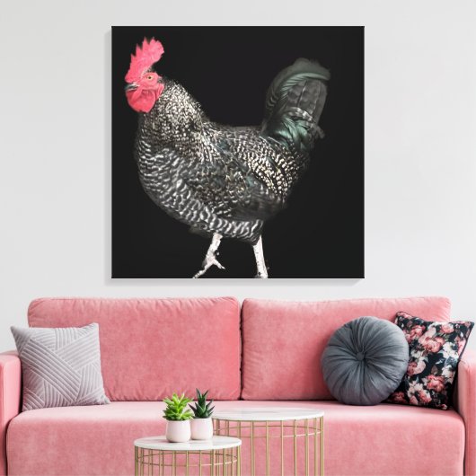 Black Cockerel No. 4 Leinwanddruck (Insitu (Wohnzimmer))