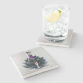 Black Cocktail Gow, Lila Bow, Shades Steinuntersetzer (Seitenansicht)