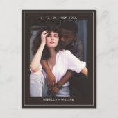 Black Coffe Foto Hochzeit Sichern Sie das Datum Ei Postkarte (Vorderseite)