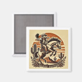 Black Coffee Cowboy Magnet (Vorderseite/Rückseite)