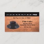 Black Coffee Cup Punch Card Gratis Cup Loyalitätsk Treuekarte (Vorderseite)