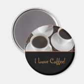 Black Coffee Magnet (Vorderseite/Rückseite)