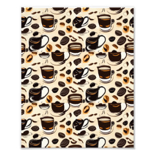 Black Coffee Oil Paint Pattern Fotodruck