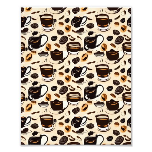 Black Coffee Oil Paint Pattern Fotodruck (Vorne)