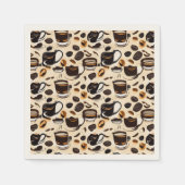 Black Coffee Oil Paint Pattern Serviette (Vorderseite)