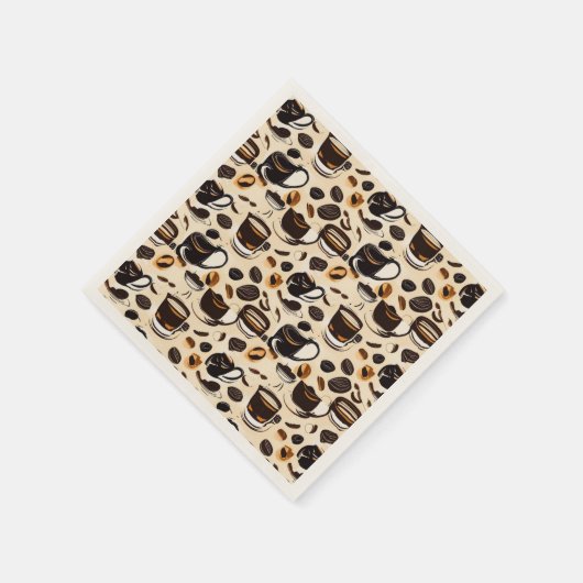 Black Coffee Oil Paint Pattern Serviette (Ecke)