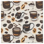 Black Coffee Oil Paint Pattern Stoff (Nahaufnahme)