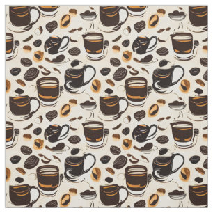 Black Coffee Oil Paint Pattern Stoff