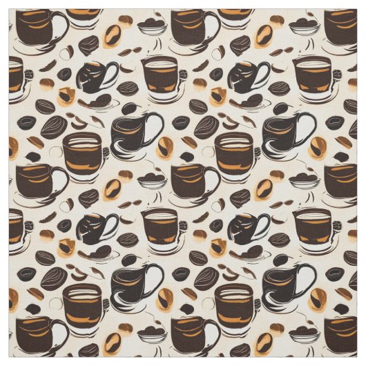 Black Coffee Oil Paint Pattern Stoff (Muster)
