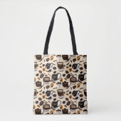 Black Coffee Oil Paint Pattern Tasche (Vorderseite)