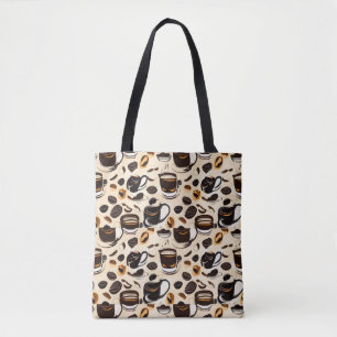 Black Coffee Oil Paint Pattern Tasche