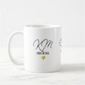 Black Coffee Tasse Mit Monogramm mit Liebe Herz (Links)
