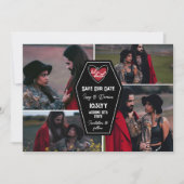 Black Coffin Til Death Heart Goth Foto Save The Date (Vorderseite)