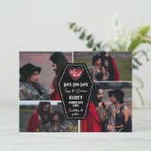 Black Coffin Til Death Heart Goth Foto Save The Date (Stehend Vorderseite)
