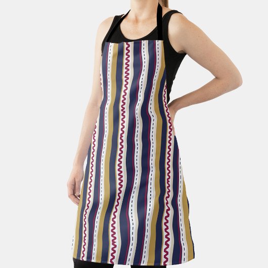 Black colour combination apron schürze