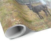Black Colt White Horse Geschenkpapier (Rolleneckpunkt)