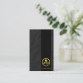 Black Column Black Paper Creme Grunge Chauffeur Visitenkarte (Stehend Vorderseite)