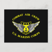 Black Combat Air-Crew Postkarte (Vorderseite)