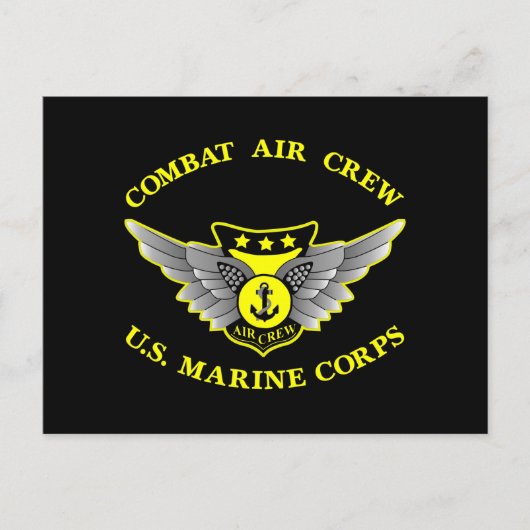 Black Combat Air-Crew Postkarte (Vorderseite)