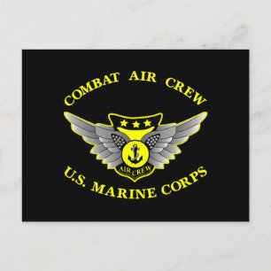 Black Combat Air-Crew Postkarte