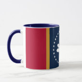 Black Combo Mug with flag of Mississippi, USA Tasse (Links)