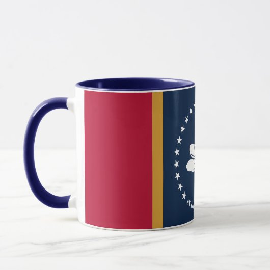 Black Combo Mug with flag of Mississippi, USA Tasse (Links)