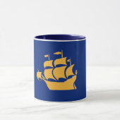 Black Combo Mug with flag of Quebec City Tasse (Zentrum)