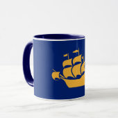 Black Combo Mug with flag of Quebec City Tasse (Vorderseite Links)
