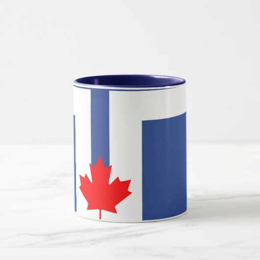 Black Combo Mug with flag of Toronto, Canada Tasse (Zentrum)