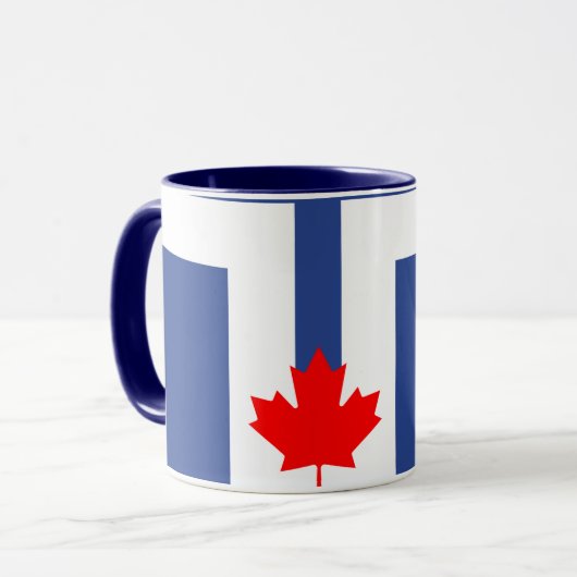 Black Combo Mug with flag of Toronto, Canada Tasse (Vorderseite Links)