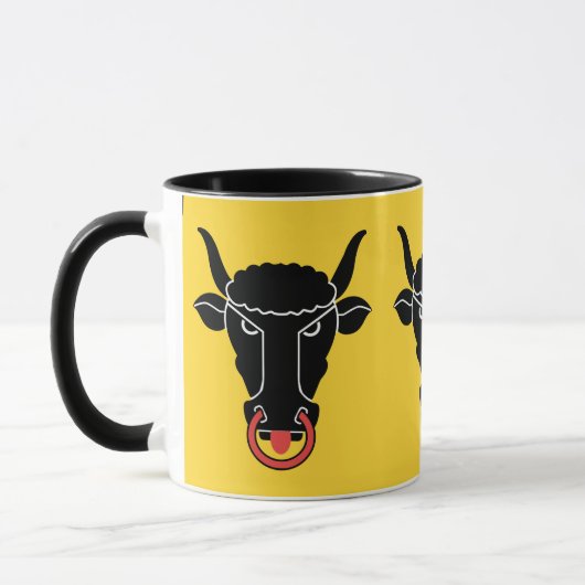 Black Combo Mug with flag of Uri, Switzerland Tasse (Links)