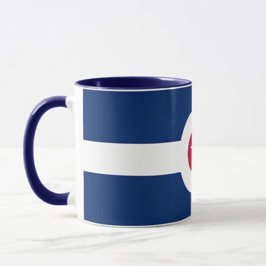 Black Combo Tasse mit der Flagge Indianapolis, USA (Links)