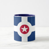 Black Combo Tasse mit der Flagge Indianapolis, USA (Zentrum)