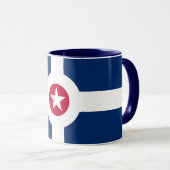 Black Combo Tasse mit der Flagge Indianapolis, USA (VorderseiteRechts)