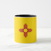Black Combo Tasse mit der Flagge New Mexico, USA (Zentrum)