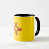 Black Combo Tasse mit der Flagge New Mexico, USA (VorderseiteRechts)